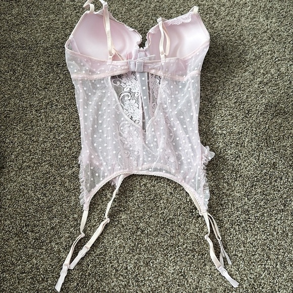 NWT Victoria's Secret Angles Pink Lace Corset Top - Picture 3 of 4